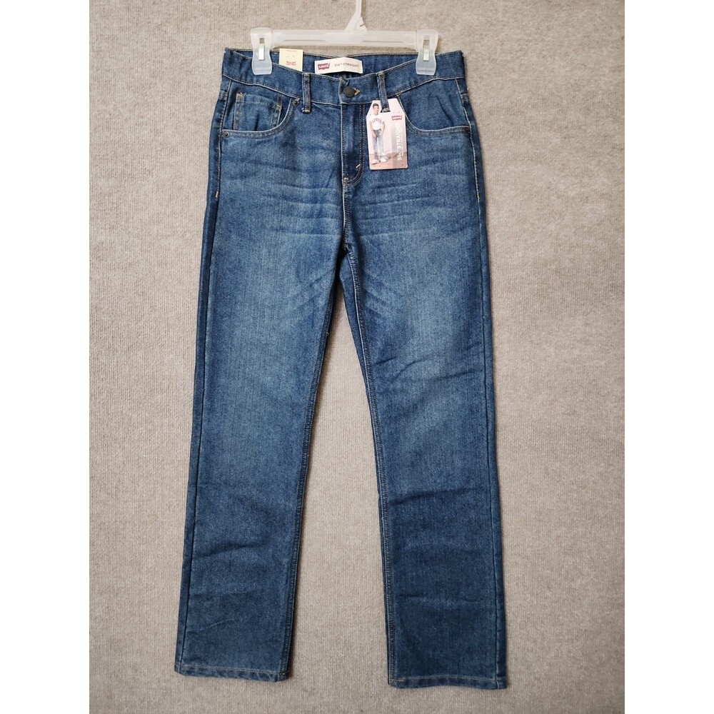 Levis 514 Straight Jeans Mens 18 29x31 Blue Medium Wash Adjust Waist NEW